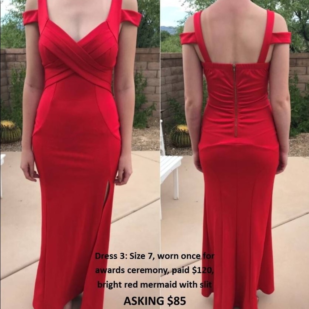 Red Prom Dress with Slit